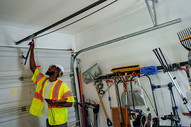 Professional Garage Door Panel Replacement technician working in Stow, OH